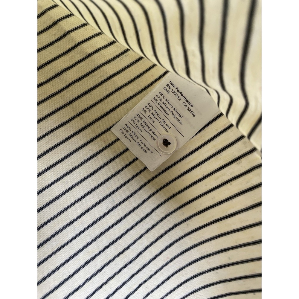 NWT TASC Performance Breathable Golf Polo Shirt Yellow/Black Stripe Sz Medium - Picture 5 of 8